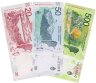 Купить Набор из 3 банкнот Аргентины 20, 50 и 500 песо 2017-2022 "Лама, Кондор, Леопард" из банковской пачки ПРЕСС