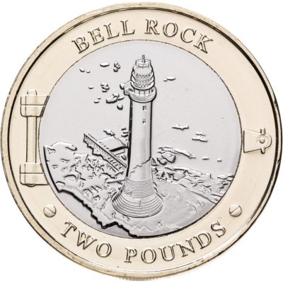 купить Джерси 2 фунта 2022 "250 лет со дня рождения Роберта Стивенсона. Маяк Белл-Рок"