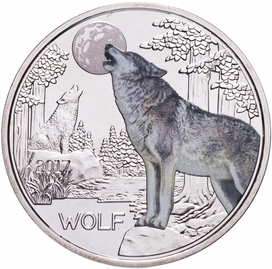 купить Австрия 3 евро 2017 Волк