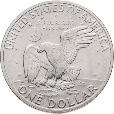 купить США 1 доллар 1971 S доллар Эйзенхауэра (Лунный доллар) серебро, знак монетного двора "S" - Сан-Франциско