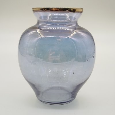 купить Ваза миниатюрная фиолетового оттенка, цветное стекло, золочение, СССР, 1970-1990 гг.