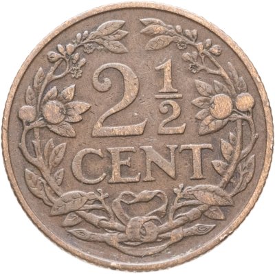 купить Нидерланды 2 1/2 цента (cent) 1914