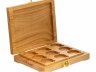 Купить Футляр деревянный для 18 монет (слэб вишни, массив, покрытие: масло, воск)