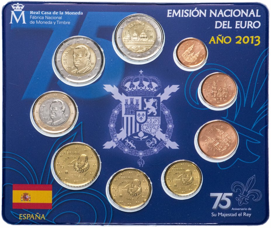 купить Испания 2013 официальный набор евро из 9 монет в блистере
