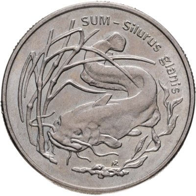 купить Польша 2 злотых 1995 "Всемирная природа - Сом"