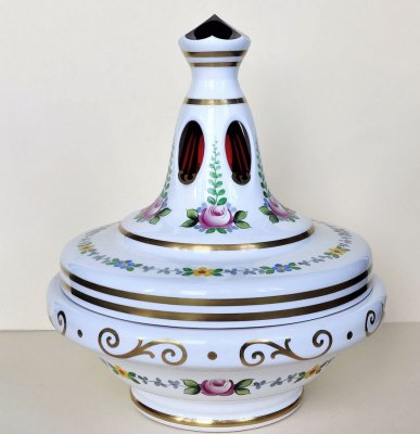 купить Бисквитницы, стекло, роспись, позолота, Богемия, Чехия, 1950-1969 гг.