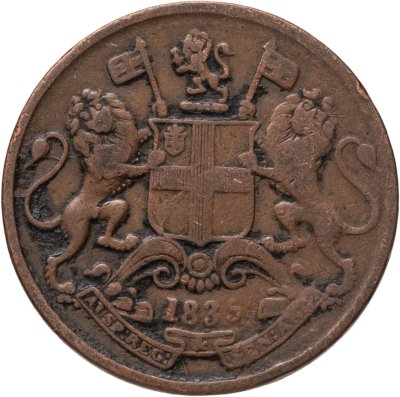 купить Британская Индия 1/4 анны (anna) 1835