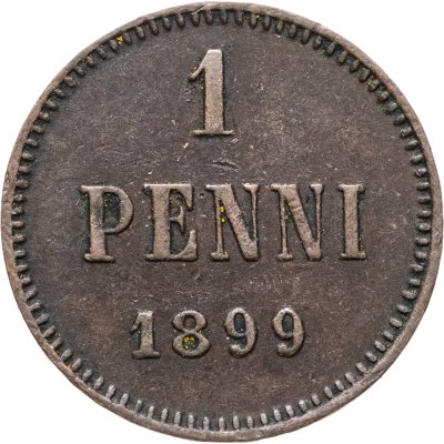 купить 1 пенни 1899, монета для Финляндии
