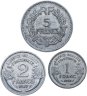 Купить Франция 5 2 1 франк 1947-1949 набор из 3-х монет