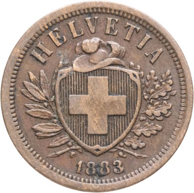 купить Швейцария 2 раппена (rappen) 1883