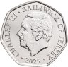 Купить Джерси 50 пенсов (pence) 2025 "Британский фольклор - Черный пес Шак"