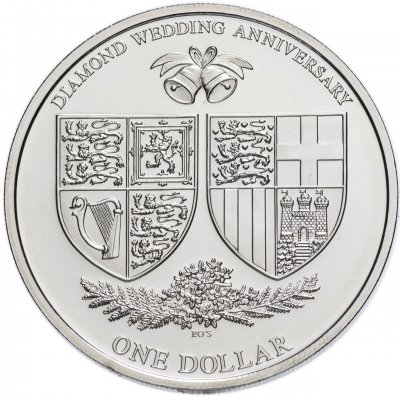 купить Острова Кука 1 доллар 2007 Бриллиантовая годовщина свадьбы Елизаветы II и Принца Филиппа в буклете