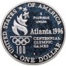 Купить США 1 доллар (dollar) 1996 "XXVI летние Олимпийские Игры, Атланта 1996 - Прыжки в высоту"