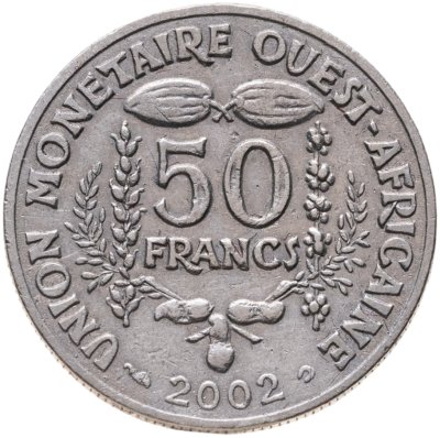 купить Западная Африка (BCEAO) 50 франков (francs) 2002