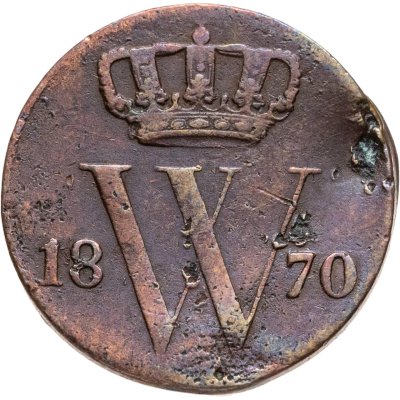 купить Нидерланды 1/2 цента (cent) 1870