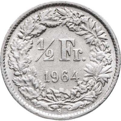 купить Швейцария 1/2 франка (franc) 1964