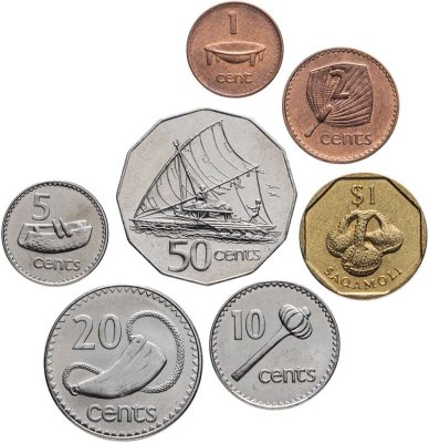 купить Фиджи набор монет 1998-2006 (7 штук) от цента до доллара