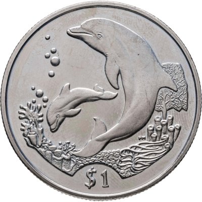 купить Британские Виргинские острова 1 доллар (dollar) 2005 Дельфины