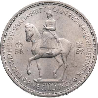 купить Великобритания 5 шиллингов 1953 "Коронация Королевы Елизаветы II" в оригинальной капсуле
