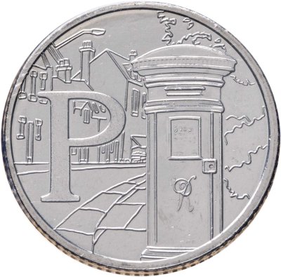 купить Великобритания 10 пенсов 2018 «Азбука буква P»