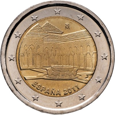 купить Испания 2 euro (евро) 2011 "Львиный дворик в Альгамбре"