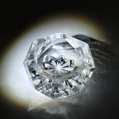 купить Солонка в форме многогранника, стекло, пресс, Россия, 1900-1940 гг.