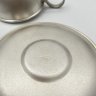 Купить Пара кофейная с декором в русском национальном стиле, мельхиор (медь-никель), золочение, Мстерская художественная фабрика  «Ювелир», СССР, 1979 г.