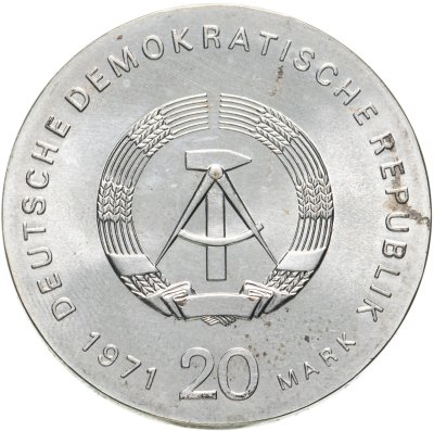 купить Германия (ГДР) 20 марок (mark) 1971 100 лет со дня рождения Карла Либкнехта и Розы Люксембург