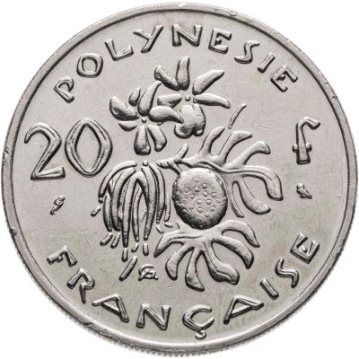 купить Французская Полинезия 20 франков (francs) 1973