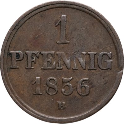 купить Германия, Брауншвейг-Вольфенбюттель 1 пфенниг (pfennig) 1856