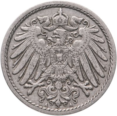 Купить Германия 5 пфеннигов (pfennig) 1906 A  знак монетного двора: "A" - Берлин