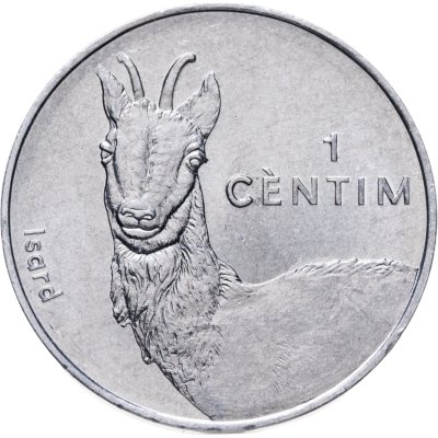 купить Андорра 1 сантим (centime) 2002 "Пиренейская серна"