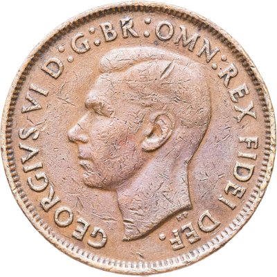 купить Австралия 1/2 пенни (penny) 1951 Точка после "PENNY"