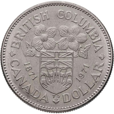 купить Канада 1 доллар (dollar) 1971 "100 лет со дня присоединения Британской Колумбии"