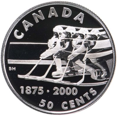 купить Канада 50 центов 2000 Хоккей в коробке