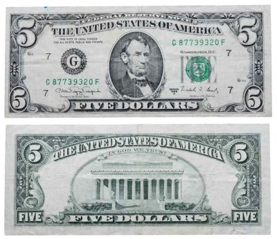 купить США 5 долларов 1988А G-Чикаго