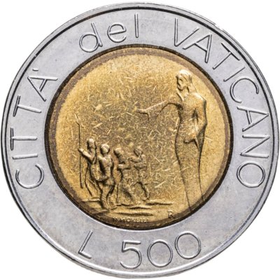 купить Ватикан 500 лир (lire) 1991