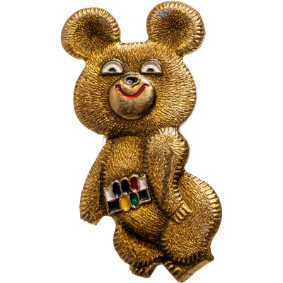 купить Значок Олимпийский мишка Талисман Олимпиада 80 (Разновидность случайная )