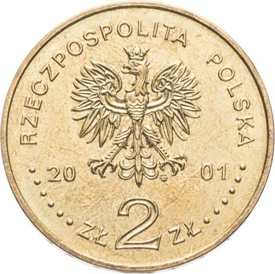 купить Польша 2 злотых (zlote) 2001 100 лет со дня рождения Стефана Вышинского