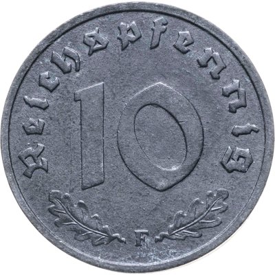 купить Германия, Третий рейх 10 рейхспфеннигов (reichspfennig) 1944 "F"