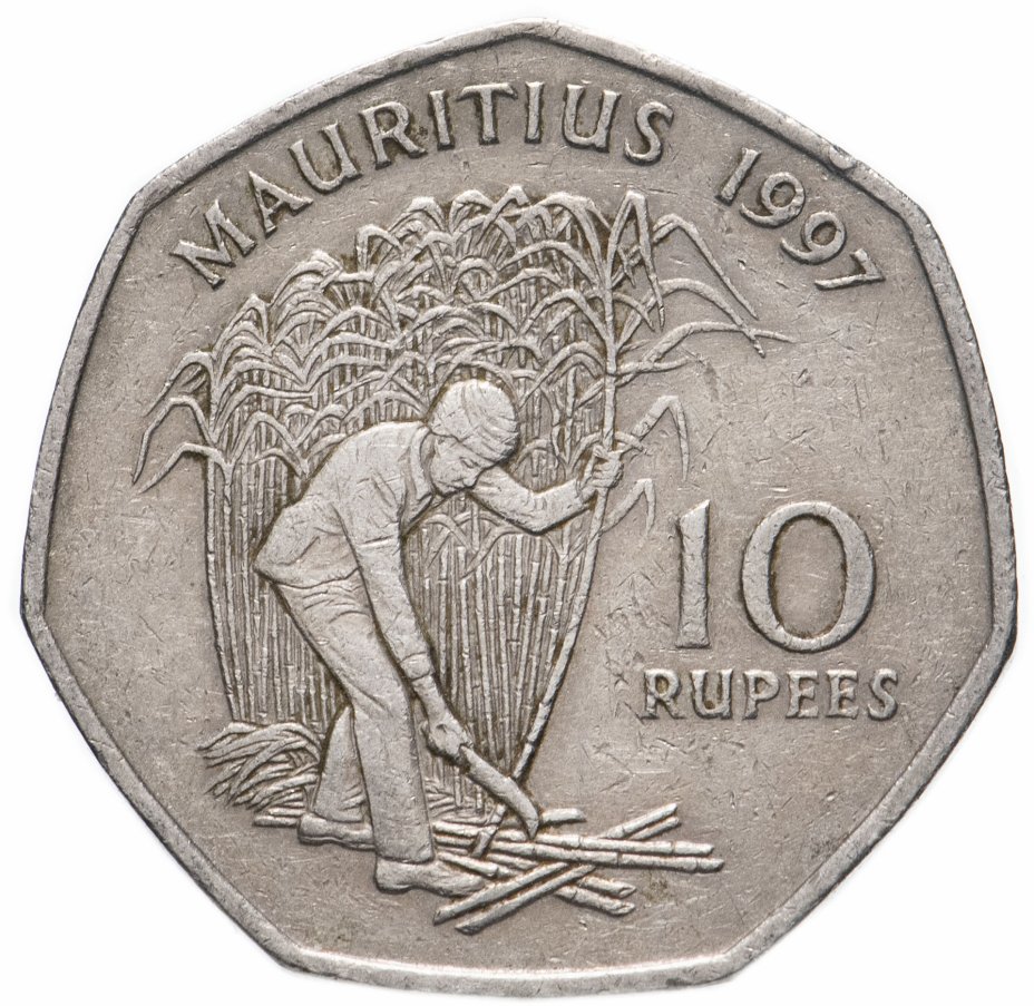 купить Маврикий 10 рупий (rupee) 1997-2000 случайная дата