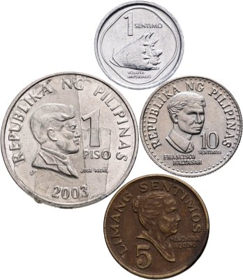 купить Филиппины набор из 4 монет 1968-2003