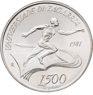 купить Сан-Марино 500 лир (lire) 1987 "Летняя Универсиада 1987, Загреб"