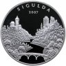 Купить Латвия 1 лат (lats) 2007 Proof "Сигулда -  город в центральной части Латвии "  в футляре с сертификатом