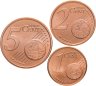 Купить Германия набор 1, 2, 5 евроцентов 2005 случайный двор (3 монеты)