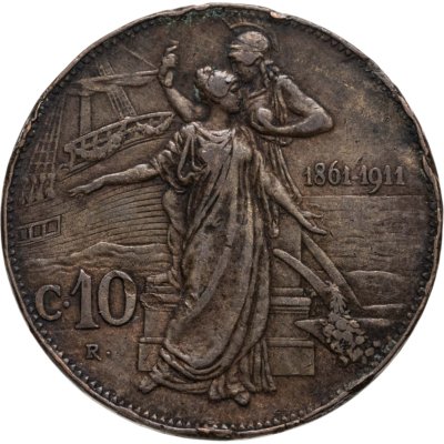 купить Италия 10 чентезимо (centesimi) 1911 50 лет Королевству