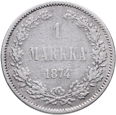 купить 1 марка 1874 S Российская Финляндия