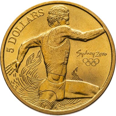 купить Австралия 5 долларов (dollars) 2000 Олимпийские игры в Сиднее - Триатлон