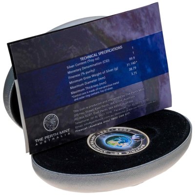 купить Острова Кука 1 доллар 2007 Proof "50 лет запуска первого спутника" в футляре