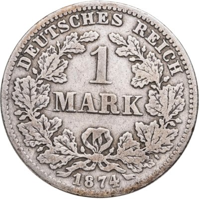купить Германия 1 марка 1874 C знак монетного двора: "C" - Франкфурт-на-Майне